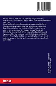 Johann Lockens Gedanken Von Erziehung Der Kinder (German Edition)