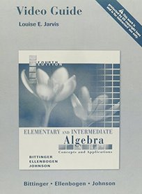 Video Guide for Elementary and Intermediate Algebra: Concepts and Applications