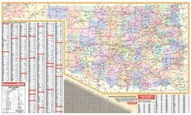 Oklahoma State Wall Map - 69x41- Laminated on Roller
