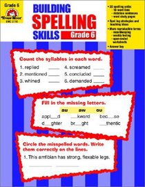 Building Spelling Skills: Grade 6 (Building Spelling Skills)
