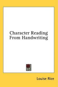 Character Reading From Handwriting