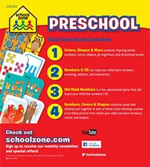 School Zone - Preschool Flash Cards 4-Pack - Ages 4 and Up, Kids' Games, Puzzles, Shapes, Colors, Numbers, Readiness Skills, and More (Flash Card 4-pk)
