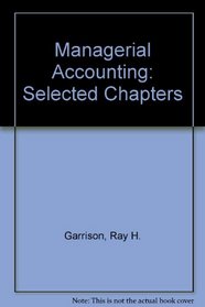 Managerial Accounting: Selected Chapters