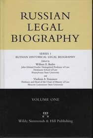 Russian Historical Legal Biography: Series 1, v. 1