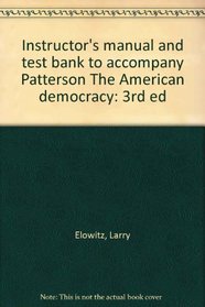 Instructor's manual and test bank to accompany Patterson The American democracy: 3rd ed