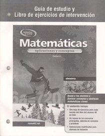 Mathematics: Applications and Concepts, Course 2, Spanish Study Guide and Intervention Workbook