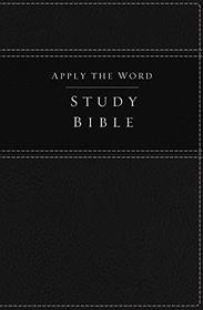 NKJV, Apply the Word Study Bible, Leathersoft, Black, Red Letter: Live in His Steps