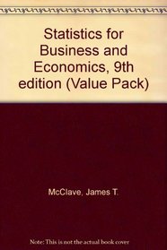 Statistics for Business and Economics, 9th edition (Value Pack)