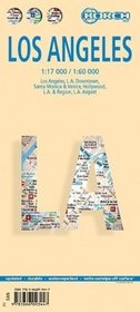 Laminated Los Angeles Map by Borch (English Edition)