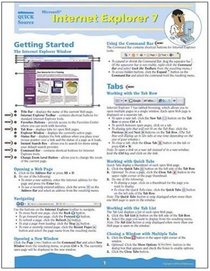 Microsoft Internet Explorer 7 Quick Source Guide