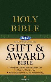 KJV Gift & Award Bible - Green (King James Bible)