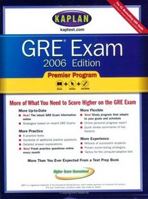 GRE Exam 2006, Premier Program (Kaplan Gre Exam (Book  CD-Rom))