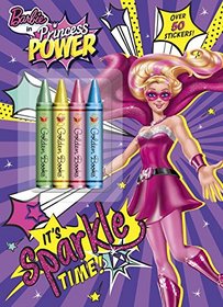It's Sparkle Time! (Barbie in Princess Power) (Color Plus Crayons and Sticker)