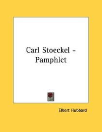 Carl Stoeckel - Pamphlet
