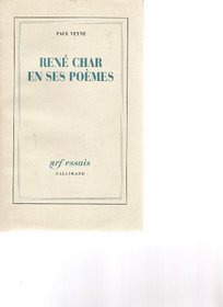 Rene Char en ses poemes (NRF essais) (French Edition)