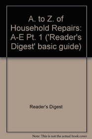 A. to Z. of Household Repairs: A-E Pt. 1