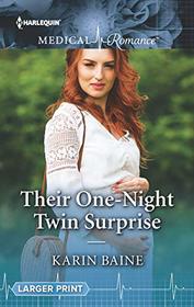 Their One-Night Twin Surprise (Harlequin Medical, No 1048) (Larger Print)