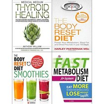 Medical medium thyroid healing [hardcover], body reset diet, smoothies and fast metabolism diet 4 books collection set