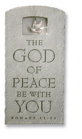 Peace Be With You Plaque with Dove Ornament