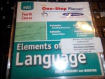 One-Stop Planner with Test Generator (CD-ROM) (Holt Elements of Language, Fourth Course)