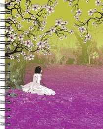 Wire-o Journal - Cherry Blossoms - Medium ( Black wire-o )