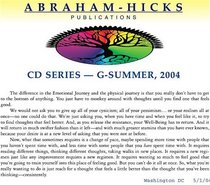 Abraham-Hicks G-Series - Summer 2004 