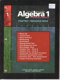 Southwestern Algebra 1, Resource Book: An Integrated Appraoch, Chapter 1