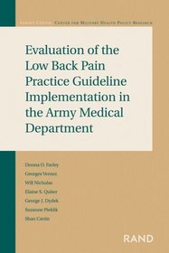 Evaluation of the Low Back Pain Practice Guideline Implementation in the Army Medical Department