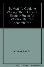 St. Martin's Guide to Writing 8th Ed Short + Ebook + Rules for Writers 6th Ed + Research Pack