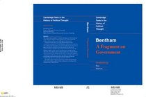 Bentham: A Fragment on Government (Cambridge Texts in the History of Political Thought)