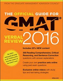 The Official Guide for GMAT Verbal Review 2016 with Online Question Bank and Exclusive Video