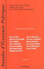 Annales d'Economie Politique, N° 53, Année académi (French Edition)