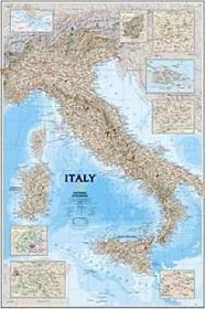 National Geographic Italy Map: 23 1/4