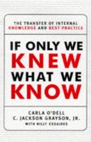 If Only We Knew What We Know : The Transfer of Internal Knowledge and Best Practice