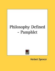 Philosophy Defined - Pamphlet