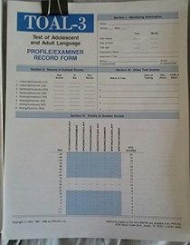 Test of Adolescent and Adult Language: Profile/Examiner Record Forms, 50