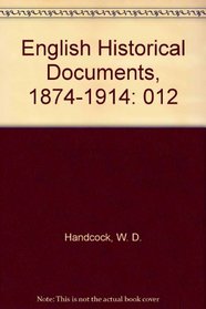 English Historical Documents, 1874-1914