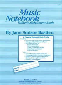 Music Notebook : Study Assignment Book (A Personal Keyboard Study Profile)