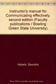 Instructor's manual for Communicating effectively, second edition (Faculty publications / Bowling Green State University)