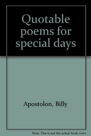 Quotable poems for special days