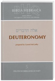 Biblia Hebraica Quinta: Deuteronomy PB