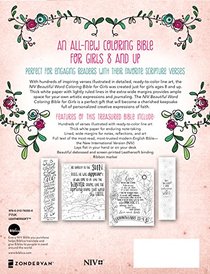 NIV Beautiful Word Coloring Bible for Girls, Hardcover, Pink: Hundreds of Verses to Color