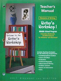 Elements of Writing - Writer's Workshop 1 - Teacher's Manual