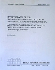 A survey of arthopods associated with the canopy of old growth Pseudotsuga menziesii
