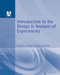 Introduction to the Design and Analysis of  Experiments (A Hodder Arnold Publication)