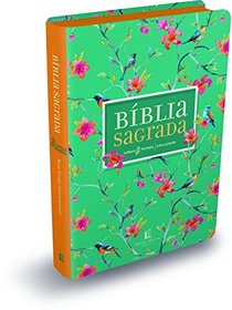 Biblia NVI. Leitura Perfeita - Capa Flores. Letra Grande. Couro Soft (Em Portugues do Brasil)