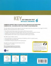 Cambridge English Key 6 Student's Book without Answers (KET Practice Tests)