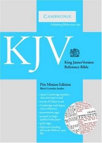 KJV Pitt Minion Reference Edition, R186 Black Goatskin Leather
