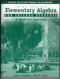 EL Algebra Student Solutions Manual Third Edition, Custom Publication