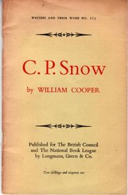C.P.Snow (Writers & Their Work)